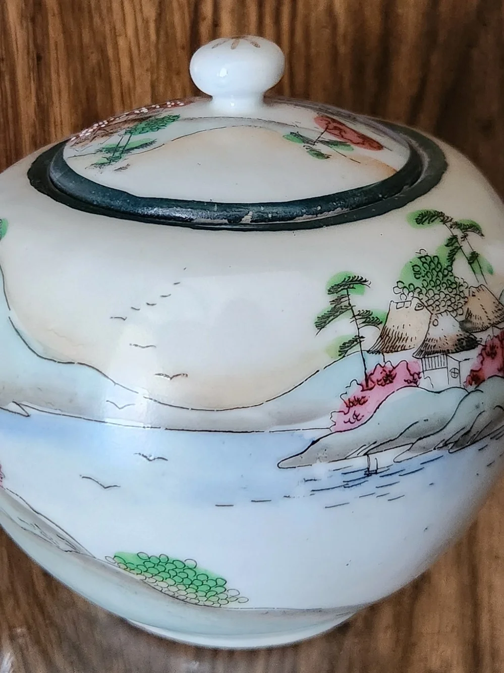 Nippon Hand-painted Geisha Scene Teapot
